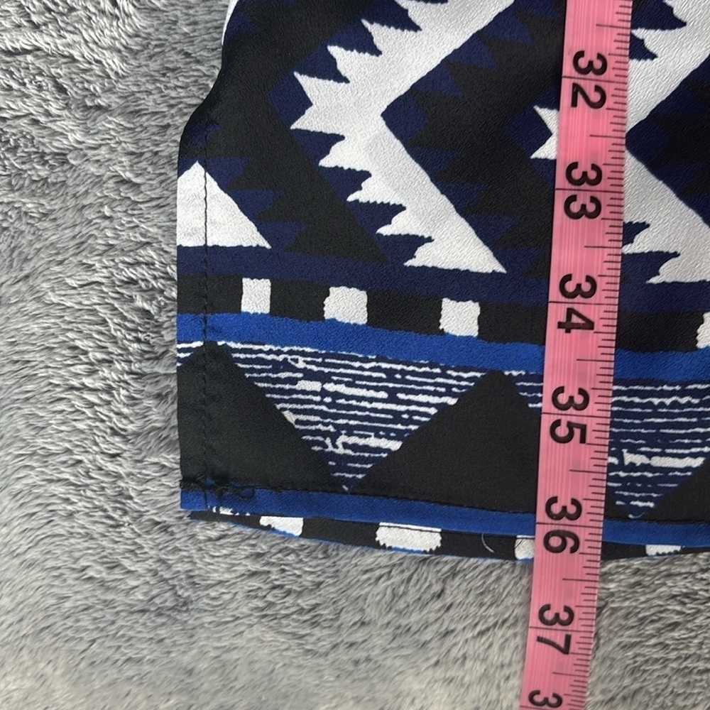 Vince Camuto Print Shift Dress in Blue/Black Size 12 EUC - Picture 7 of 8
